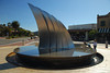 "Coming About" : "Coming About" fountain in downtown Tiburon, California, by Jeffery Reed and Jennifer Madden, 2006.