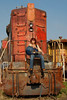 Barrie Hart : Album cover photo shoot at the Petaluma NWP Railroad Station.