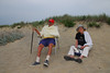 Pechner > Bill and Lydia on the beach, grey, overcast day